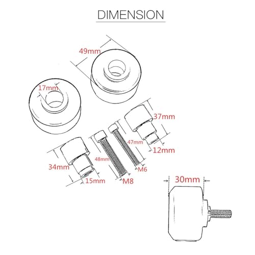 REWOLFNUS 4-Piece Fork Sliders