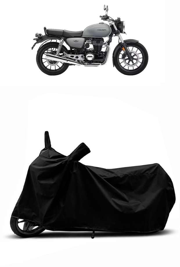 Image of Heavy Duty Waterproof Scooty & Bike Cover for Honda Hness Cb350 - UV Resistant, Dustproof & Rain Protection, All-Weather Outdoor Cover for Bikes & Scooty with Buckle Straps