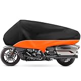 XYZCTEM ツーリング オートバイ ハーフカバー アウトドア 防水 埃 汚れ 雨 太陽光線 ツーリングモデル ロードキング ストリート グライド ロードグライドなど用 ブラック