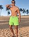 APTRO Mens Swim Trunks 5 inch Board Shorts Quick Dry Bathing Suits with Mesh Lining Beach Swim Shorts with Zipper Pockets Neon Green XL