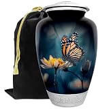 Butterfly Urn for Human Ashes | Large Handcrafted Funeral Memorial | Decorative Cremation Urn for Women and Men