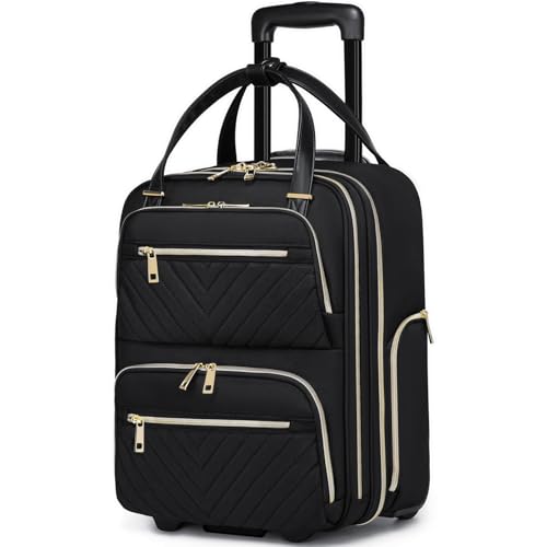 RUCYEN Carry-On Underseat Luggage with Wheels,Underseat Lightweight Suitcase for...