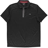 Calvin Klein Men's Performance Plaid Mesh Polo with Welded Zipper
