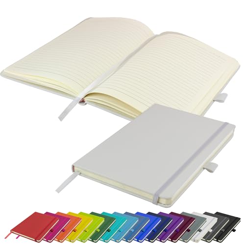 A5-Notizbuch neu liniert Hardcover-Tagebuch Notizblock Notizen Tagebuch (weiß)