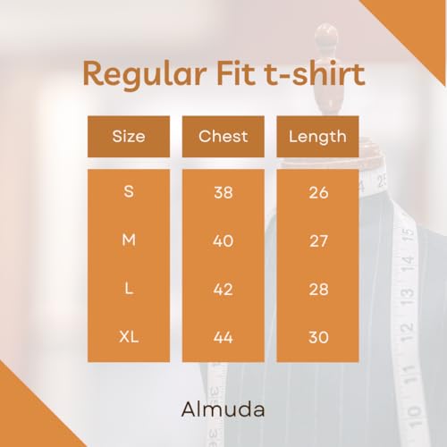 Image of ALMUDA Full Sleeve Round Neck Pure Cotton Printed Graphic Plain Solid Branded Longsleeve Fullhand T-Shirts for Men Stylish