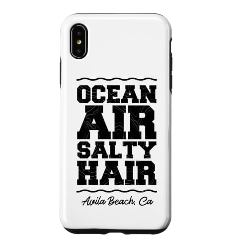Ocean Air Salty Hair Avila Beach California Retro Tropical Hair Coque pour iPhone XS Max