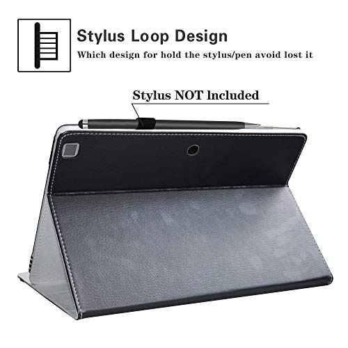 LiuShan Compatible with Dell Latitude 7200 Tablet Case,PU Leather Slim Folding Stand Cover for 12.3" Dell Latitude 7200 2-in-1/Dell Latitude 7210 2-in-1 Tablet(Not fit 7200 2-in-1 Laptop),Black