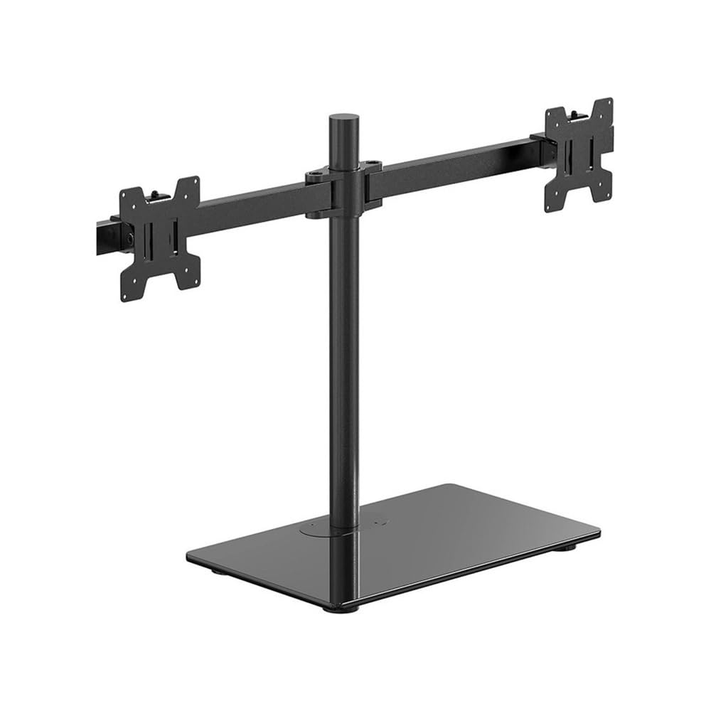 SaryEdge Height - Adjustable Monitor Stand Arm Freestanding dual-arm height adjustable monitor stand with glass base Wall -Mounted Monitor Stand Arm,