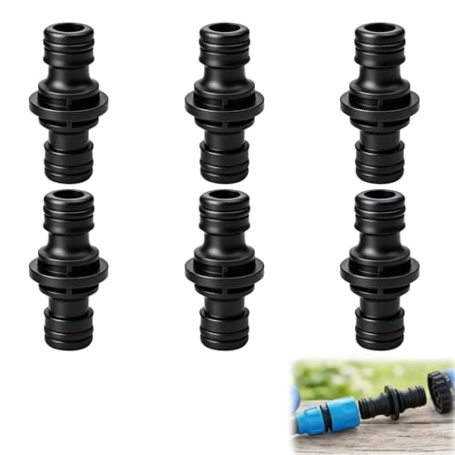 6 Pièces 1/2 Pouce Double Raccord, Fiche Pièce Connecteurs de Tuyau Pièce de Raccordement pour...