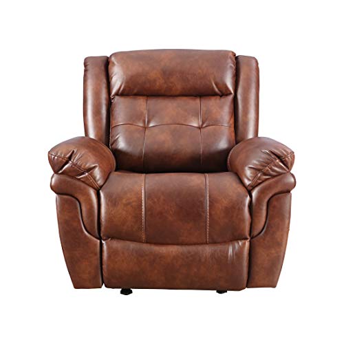 Image of HomeTown Fabric Eclairs Single Seater Sofa (Tan)