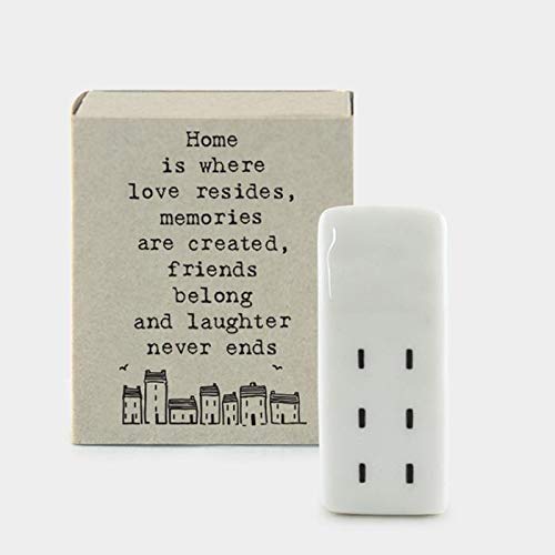 East Of India White Porcelain House Decoration In Matchbox