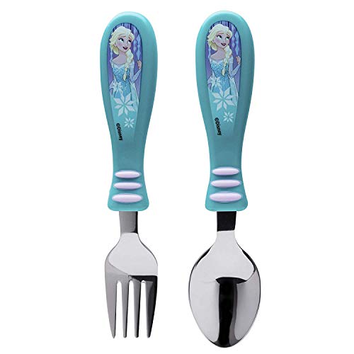 Zak Designs Frozen Dinnerware Melamine 3-Section Divided Plate And Utensil Made Of Durable Material And Perfect For Kids, 3 Piece Set, Disney Frozen 3Pc #TOP3