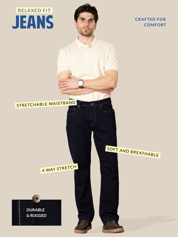 Image of The Pant Project Luxury Relax Fit Stretchable Jeans for Men | Mens Stylish Denim Cotton Jeans