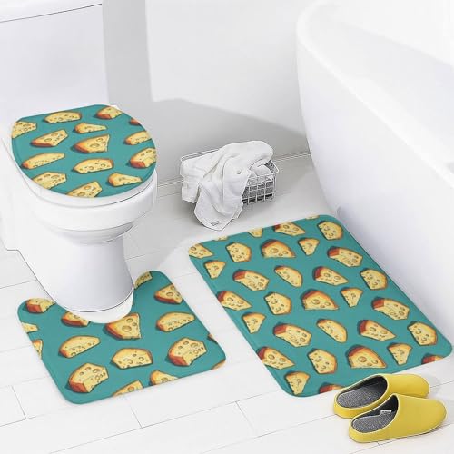 Accesorios de decoración para baño completo con cortina de ducha y tapetes 5