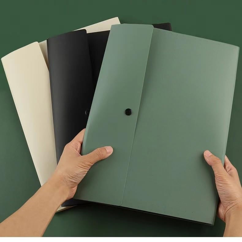 Dossier accordéon compartimenté classeur archives portable couleur argent - 5