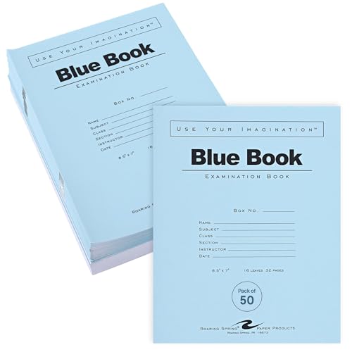 Cahier d'examen bleu 16 pages pour réussir vos compositions et examens académiques lot de 50