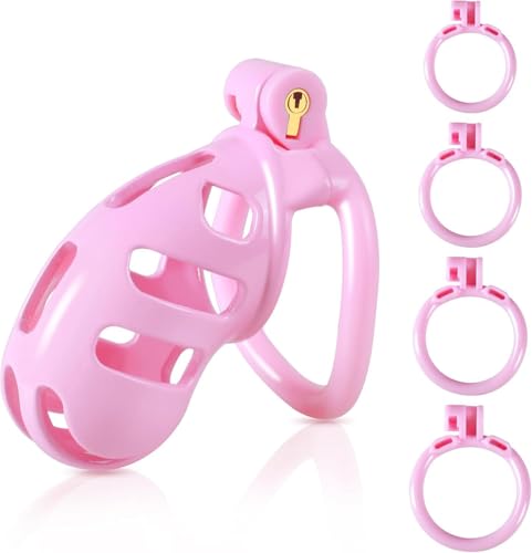 Hdynasty Jaula Transpirable de Resina para Hombres Fitness Essentials, Cómoda y Suave con 4 Mosquetones Fijos (42mm/45mm/48mm/52mm) (Rosa, M)