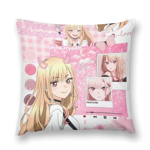 洗濯可能 その着せ替え人形は恋をする キッズクッションカバー キュート 和室 癒し 24 "x24 "