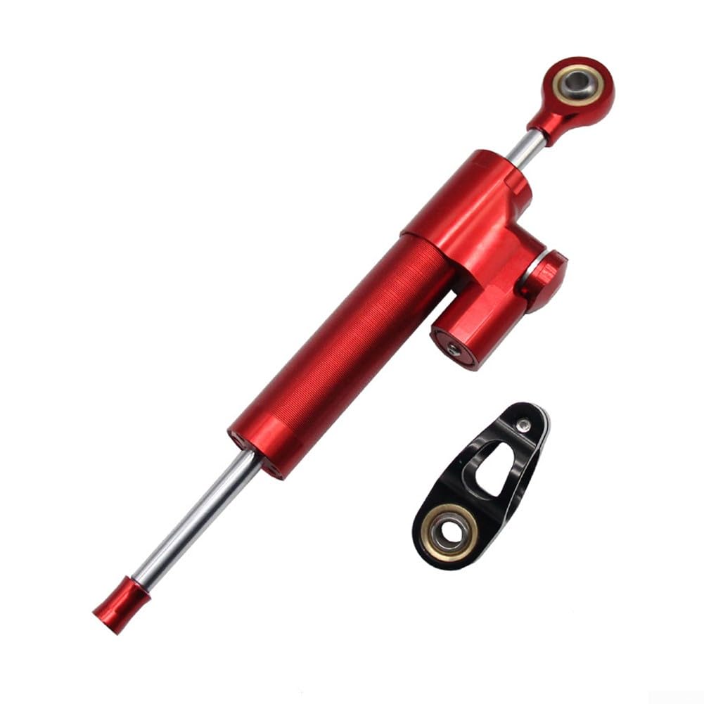 Scooter Lenkstabilisator Dämpfer, verstellbarer Scooter-Lenkungsdämpfer für Zero 10X für VSETT 10 (rot)