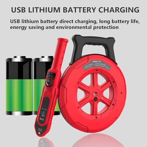 Water Pipe Locator - Underground Diagnostic Tool with 20/30/40m Signal Line, 40cm Detection Depth, Adjustable Sensitivity for Metal, PVC & Water Pipes Detection