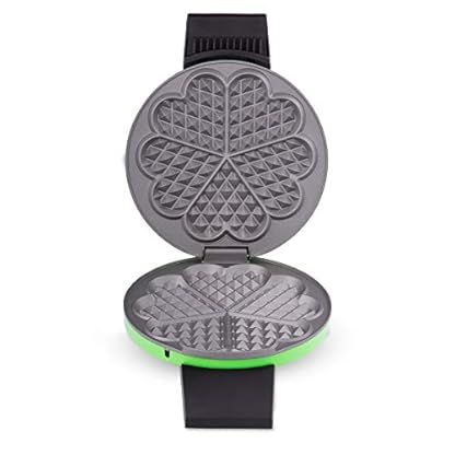 Cloer 1627-14 Waffeleisen für klassische Herzwaffeln, 930 W, Waffelgröße 15,5 cm, stufenlos wählbarer Bräunungsgrad, Grün – Bild 6