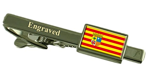Evita corbatas desalineadas con el clip de corbata grabado de Aragón personalizado