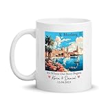 St. Petersburg Florida USA It's Where Our Story Begins Ceramic Cup, Personalized Saint Petersburg Coffee Mug For Men Women Travel Lovers, Custom Names & Text St. Petersburg Mug Cup 11oz