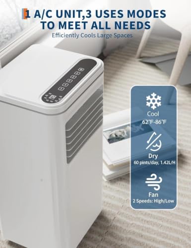 Image of Garvee 10000 BTU Portable Air Conditioner, 3-in-1 Portable AC Unit with Cooling, Dehumidifier & Fan, Remote Control, Sleep Mode, Air Conditioner for Bedroom, Living Room, Office, Up to 450 Sq.Ft