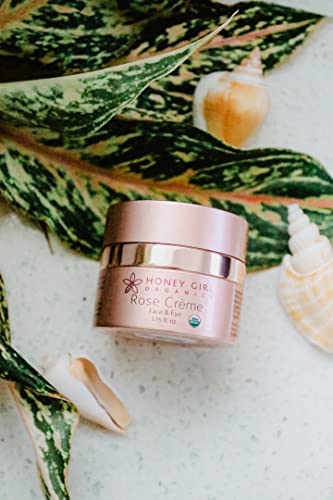 Honey Girl Organics Rose Crème Face & Eye Usda Certified Organic Face Cream, Hydrating Face Moisturizer With Beeswax, Rose Oil And Evoo Softens, Smooths And Repairs Dry Skin (1.75 Oz) #TOP5