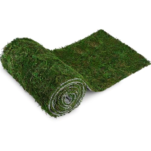 71" x 12" Dried Moss Table Runner Green Moss Sheet Roll for Crafts Preserved Moss Mat for Table Decoration Green Moss for Fairy Wedding Party Woodland Garden Decor by VAIPI - Image 8