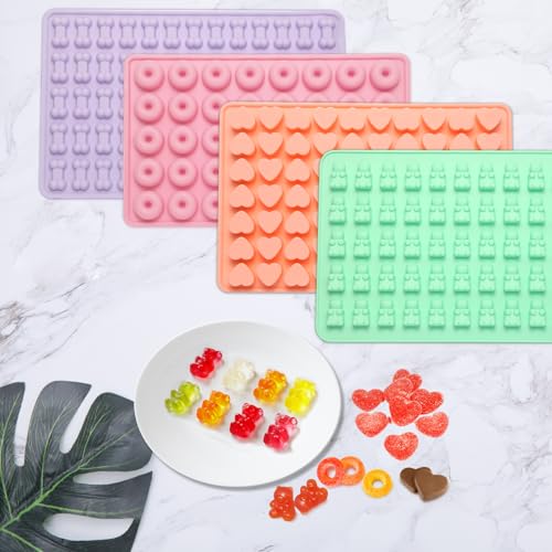 Luxoraiova Backmatte Hundekekse, 4 Stück Backmatten für Hundeleckerlies Set, Silikon Backform Hundekekse für DIY Hundekekse, Schokolade, Süßigkeiten, Kekse, BPA-frei