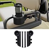 Compatible universal (juego de 2): este par de reposabrazos para carrito de golf, cada uno consta de un cuerpo principal y un forro, se adapta a marcos cuadrados de 1 pulgada y 1.25 pulgadas. Úsalo con el forro para un marco cuadrado de 1 pulgada; úsalo sin un marco cuadrado de 1.25 pulgadas. Se adapta universalmente a carritos de golf EZGO, Club Car y Yamaha con un kit de asiento trasero. (Nota: los reposabrazos no interfieren con la función de giro del asiento trasero. No son compatibles con carritos de golf con barras redondas o marcos)