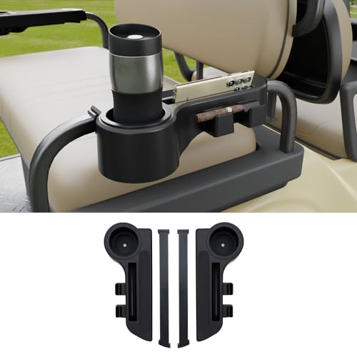 Kingna Golf Cart Armrest Equipped with Cigar Rest Cup Holder Phone Holder Universal Fit for EZGO/Club Car/Yamaha and More Fit 1.0 or 1-1/4 Square Tube Frame (A Tasteful Addition to Your Ride)