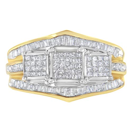 Haus of Brilliance 10KT Two-Toned Gold Diamond Ring (1 cttw, H-I Color, SI1-SI2 Clarity)
