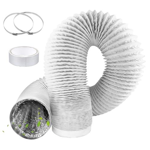 GOEDCH Tubo di scarico da 3m, tubo di ventilazione: tubo per cappa aspirante, tubo flessibile in PVC con foglio di alluminio e filo di acciaio, diametro 150mm per cucina, sistemi di ventilazione e