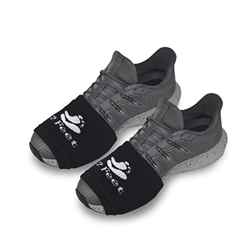 2 FEET Sock for Dancing on Smooth Floors | Over Sneakers, Smooth Pivots & Turns to Dance with Style on Wood Floors | Protect Knees | 2 Pairs Pack (Black)