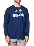 adidas Men's Vancouver Whitecaps Pre-Game Long Sleeve T-Shirt, Team Navy Blue/Vancouver Whitecaps, XX-Large
