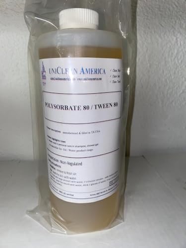 Polysorbate 80 - Tween 80 Surfactant - UniClean America - Made in USA - Size: 32 fl oz