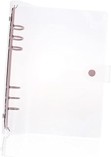 TEHAUX Pasta De Livro De Contas Em Pvc Pasta De Folhas Soltas Mini Blocos De Notas Pastas A5 Protetor De Página De Capa Pasta De Folhas Soltas Anéis De Fichário Fivelas Simples