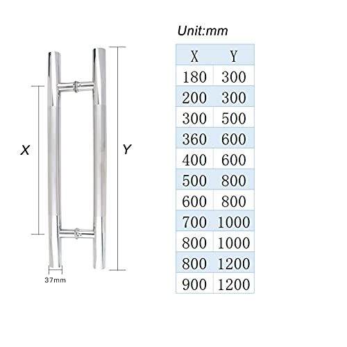 Poignée de porte en acier inoxydable épurée pour douche - 3