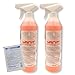 Produktbild DEWEPRO Set: SANIT ProSanitärReiniger DU100 (3025) - 2 Flaschen à 750ml - Badreiniger - hervorragende Kalklöser mit Abperleffekt inkl. 1 St. DEWEPRO® Single Scrubs
