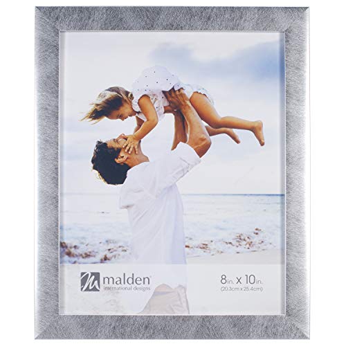 Malden International Designs 8x10 Opening Silver Linear Picture Frame