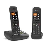 Gigaset C575A Duo - Telefono fisso wireless con segreteria telefonica integrata fino a 30 minuti di registrazione, ampio display retroilluminato a colori, funzioni vivavoce e blocco chiamate, 2