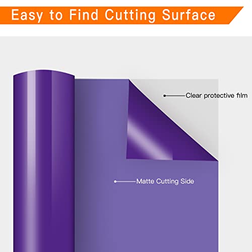 Htvront Htv Vinyl Rolls Heat Transfer Vinyl - 12" X 35Ft Purple Htv Vinyl For Shirts, Iron On Vinyl For Cricut & Cameo - Easy To Cut & Weed For Heat Vinyl Design (Purple) #TOP2