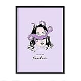 Nacnique imprimé gratuit Kraken. Affiches avec des illustrations artistiques de la tête des femmes. Décoration d'intérieur. Taille A4