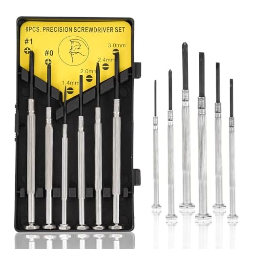Mini Screwdriver Set, Eyeglass Repair Screwdriver, Precision Repair Tool Kit with 6 Different Size Ideal, for Watch, Jewelers