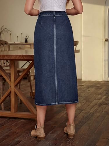 Image of KOTTY Cotton Blend Fit and Flare Skirt
