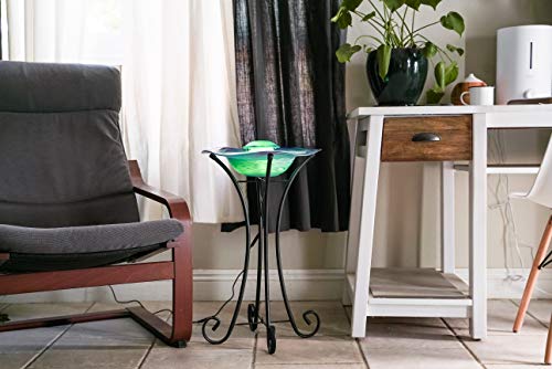 XBrand Aromatherapy Floor Mist Fountain/Aroma Diffuser w/Inline Control, 33 Inch Tall, Blue