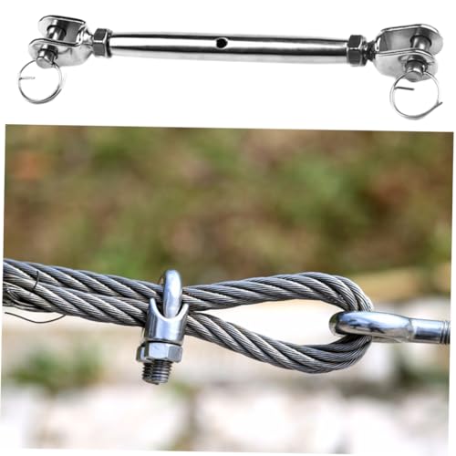 2 piezas de Tensor para Cable con Quijada de Acero Inoxidable de Alta Resistencia con Cuerpo Cerrado para Uso Industrial en Cables de Alambre miniatura 2