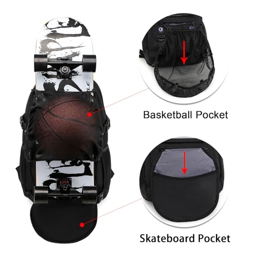 RUCYEN Anti-Theft Skateboard Backpack